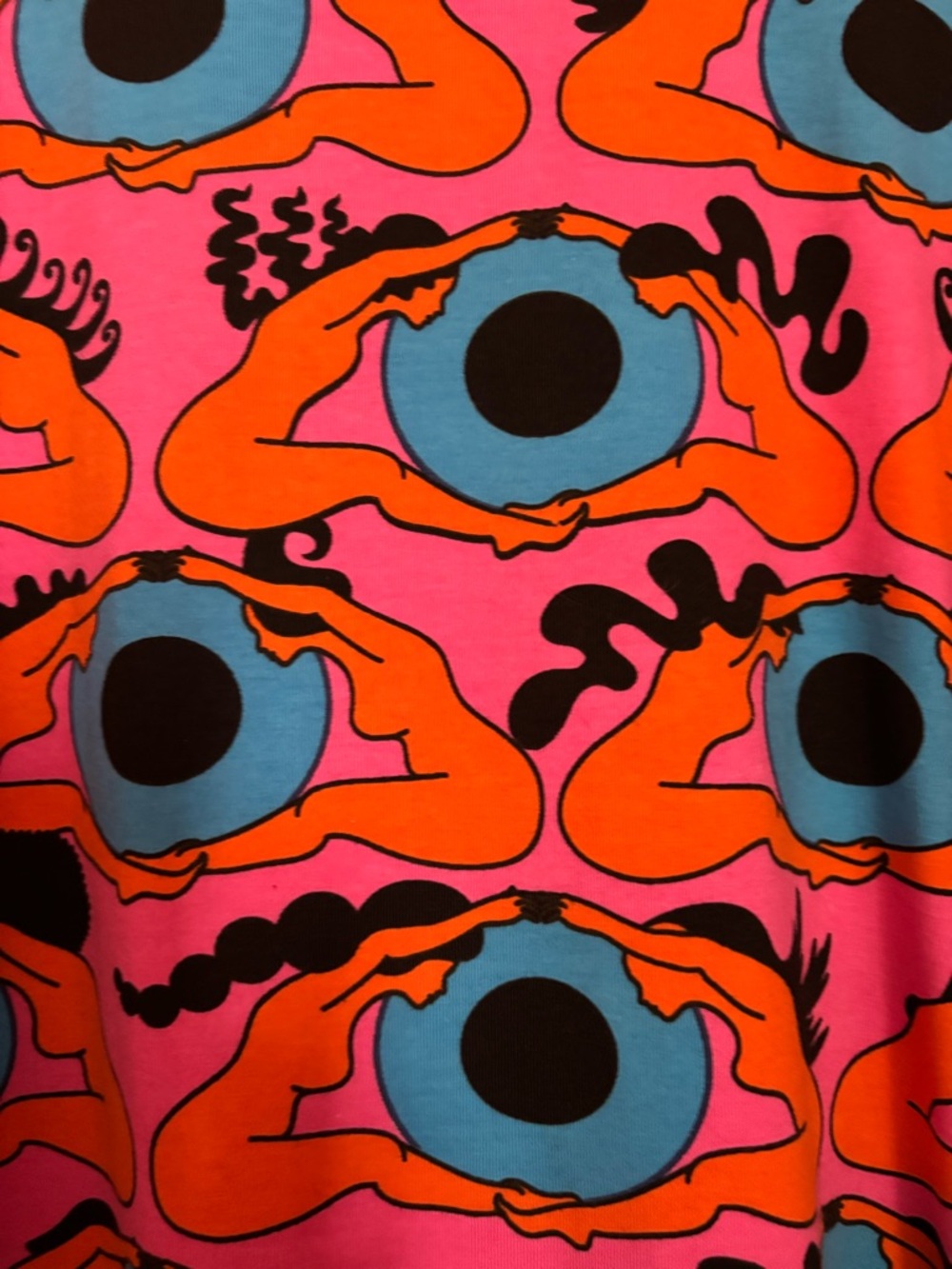 Nooworks Psychedelic Eyes Puff Sleeve Dress - Picture 4 of 4